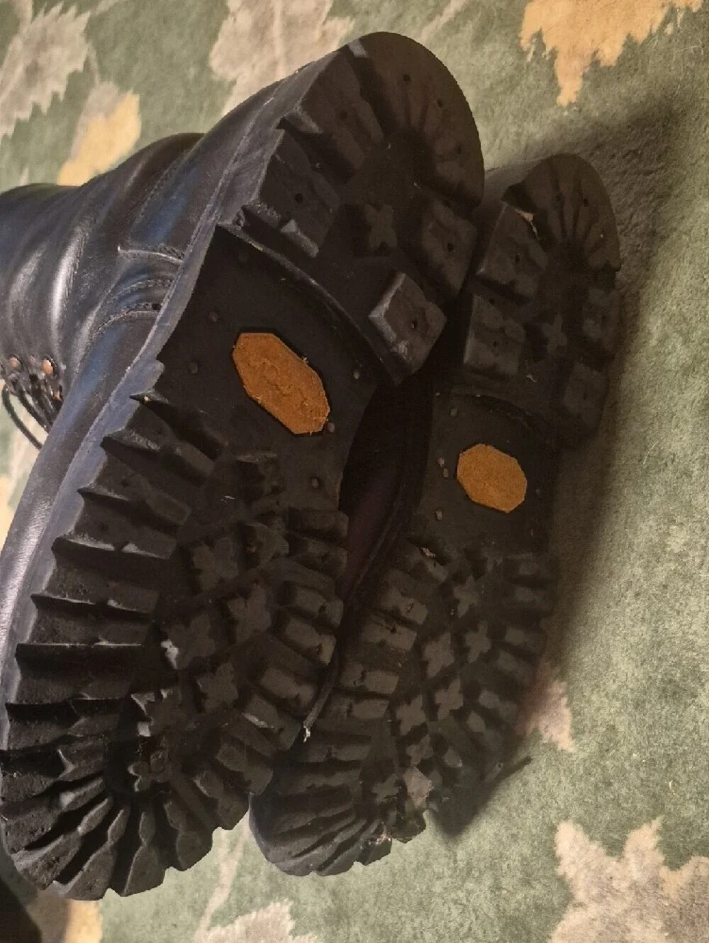 Men's Black Leather Lace-Up Work Boots